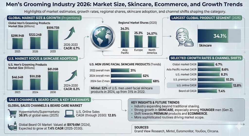 men’s grooming industry statistics