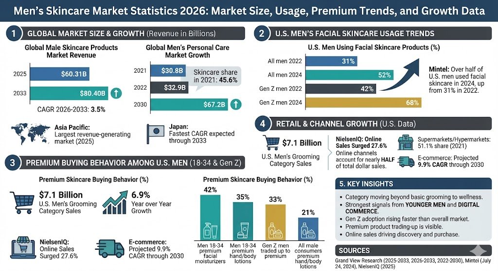 men’s skincare market statistics